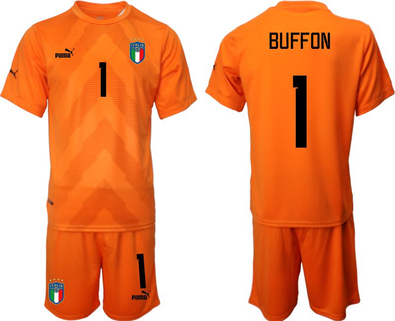Men 2022 World Cup National Team Italy orange goalkeeper #1 Soccer Jerseys